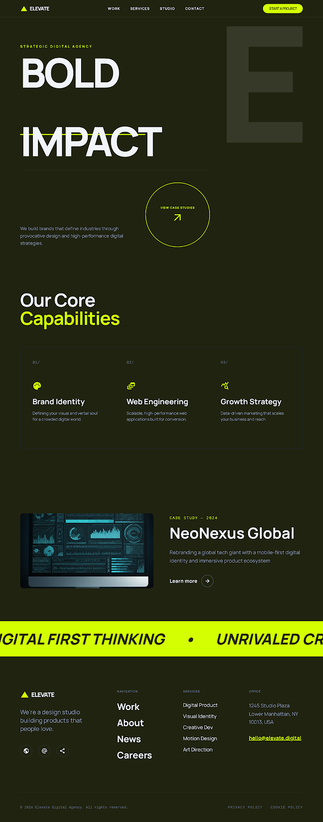Elevate Digital — Marketing Agency Website