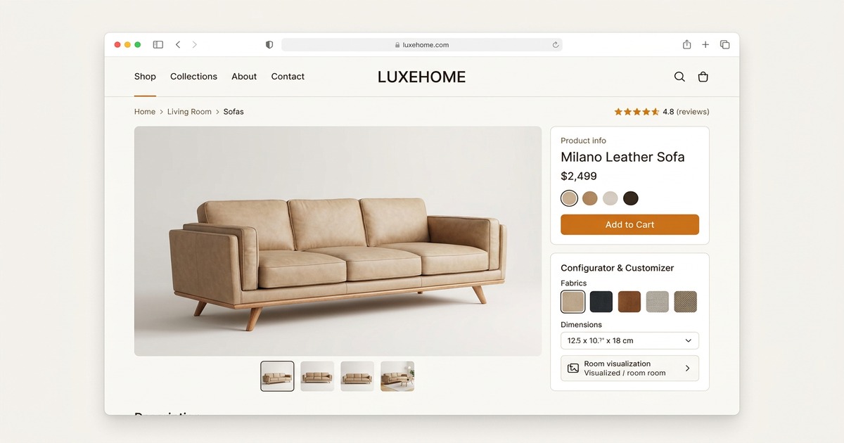 LuxeHome — Luxury Furniture E-Commerce