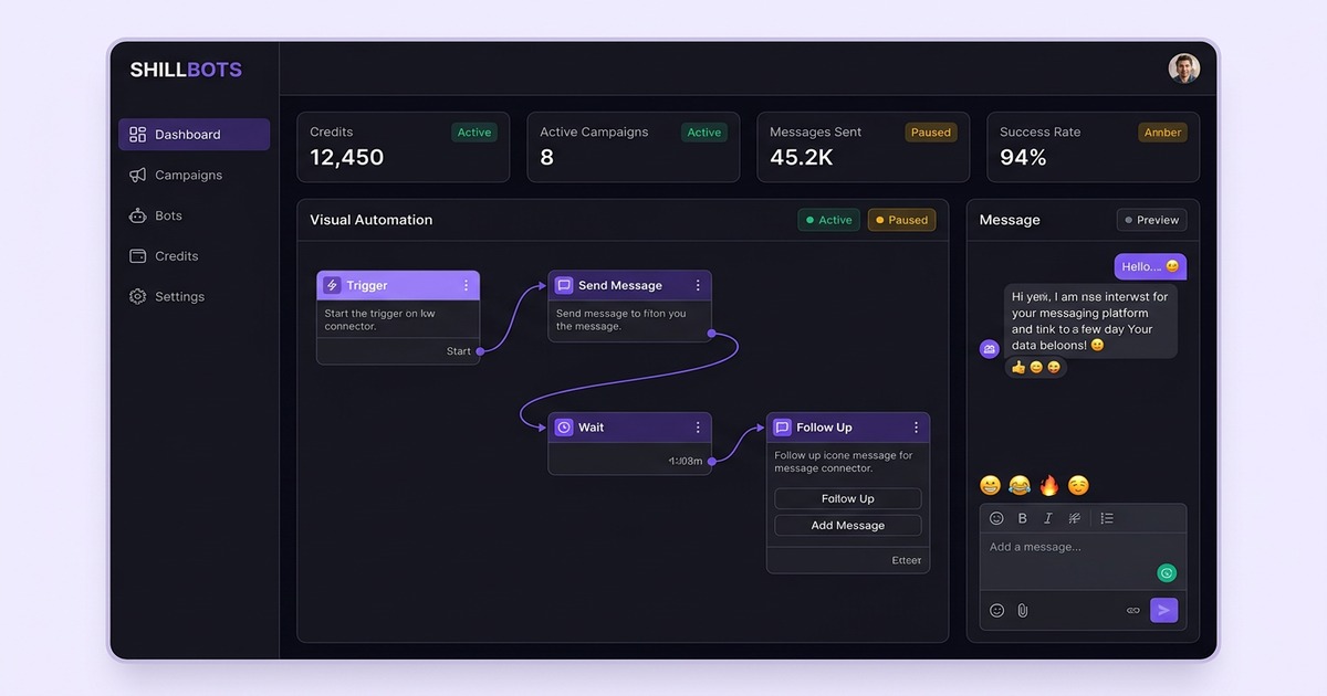 ShillBots.com — Crypto Marketing Automation SaaS