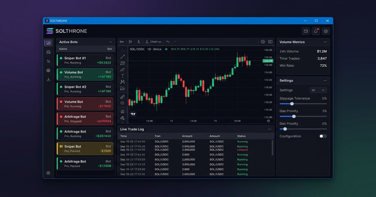 SolThrone.com — Solana Tools & Bot Suite Platform
